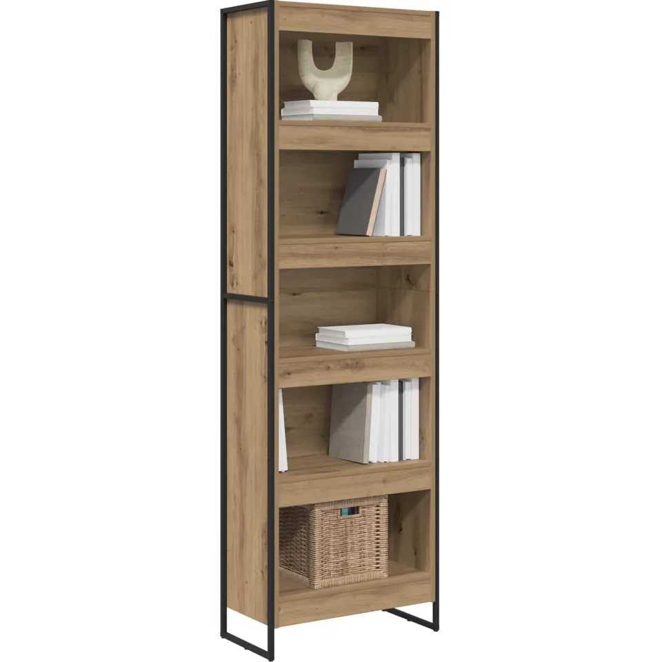 vidaXL Boekenkast 60 x 30 x 189,5 cm Artisanaal eiken Bruin