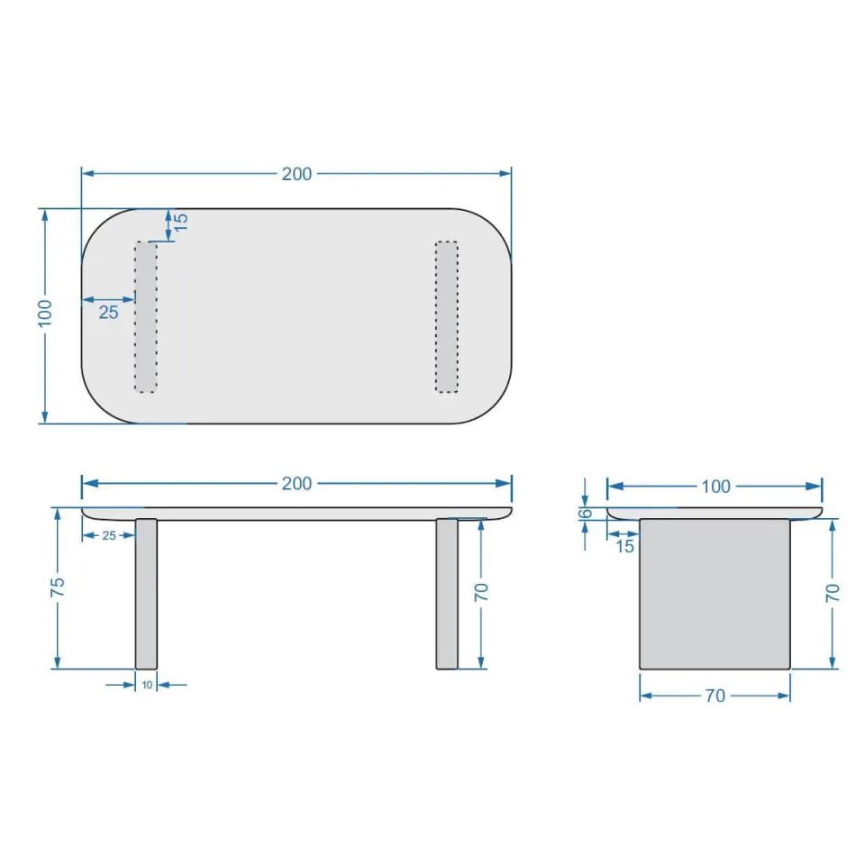 Giga Meubel Eettafel Maya - Deens Ovaal - Beige Betonlook - 200x100x75cm, foto 4