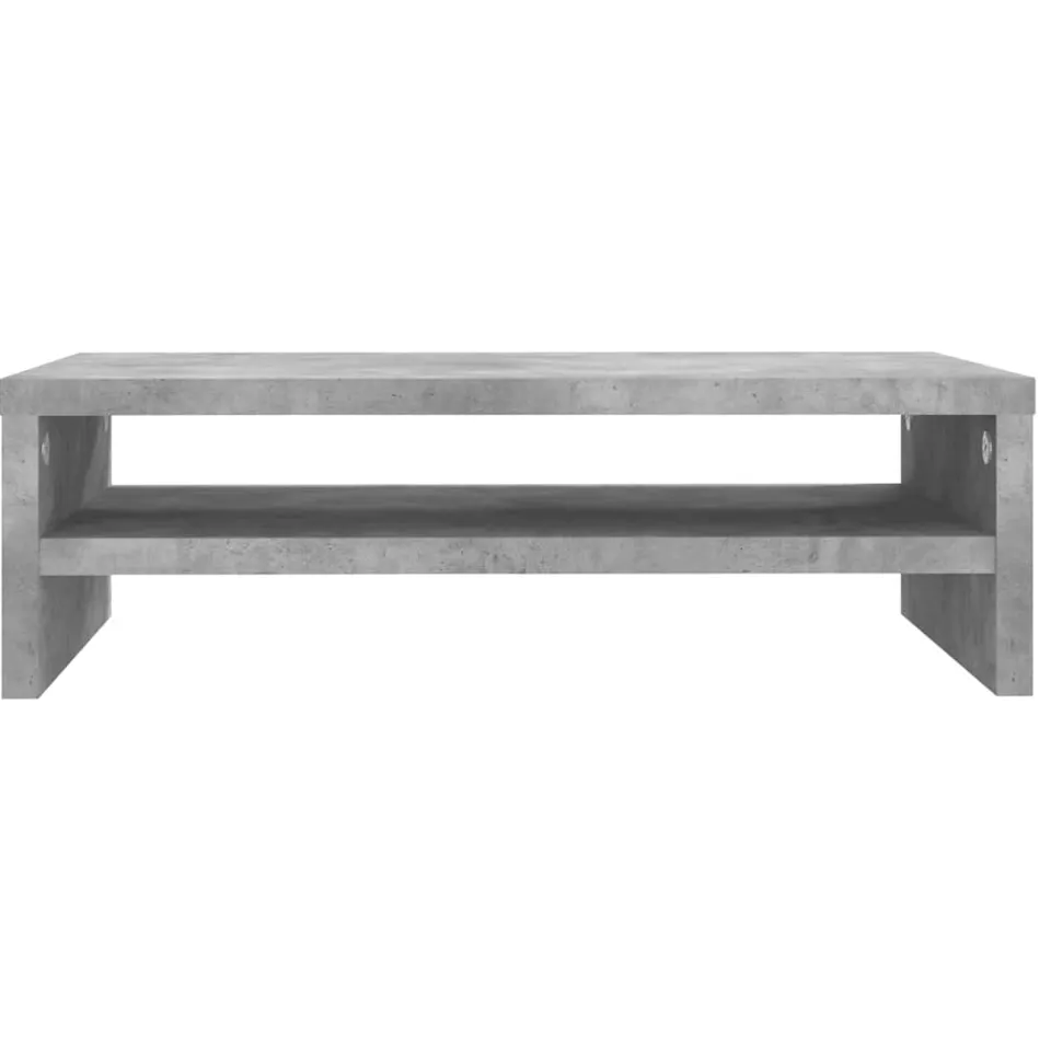 vidaXL Monitorstandaard 42x24x13 cm bewerkt hout betongrijs