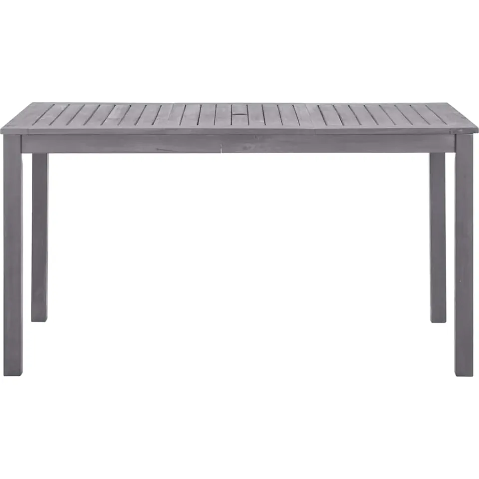 vidaXL Tuintafel 140x80x74 cm massief acaciahout greywash, foto 2