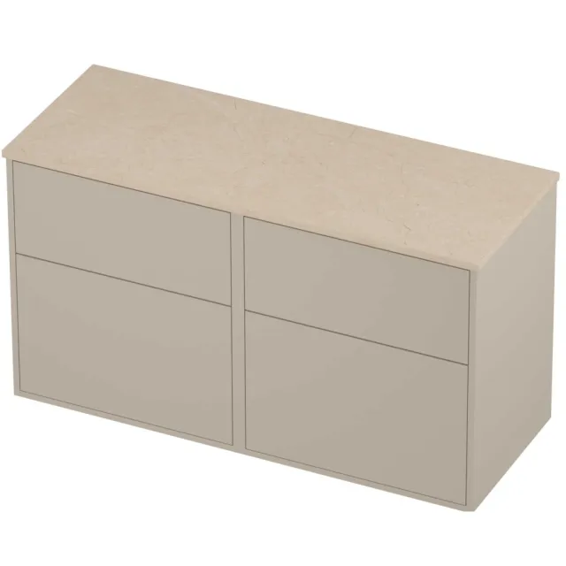 Proline Deck Badmeubelset Hardsteen Voor Grepen 120x46x67 cm Sand Stone Soft Linen Beige