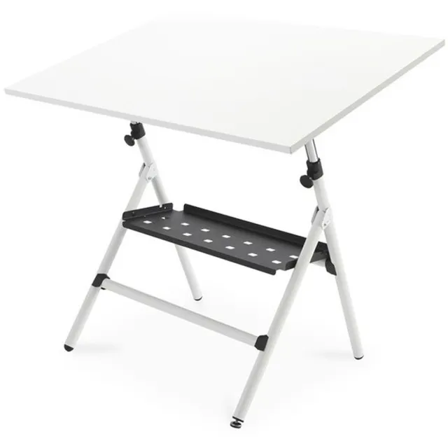 Rocada Verstelbare tekentafel - schrijftafel - werktafel met legplank - Blad 75x100 cm - Rocada Wit