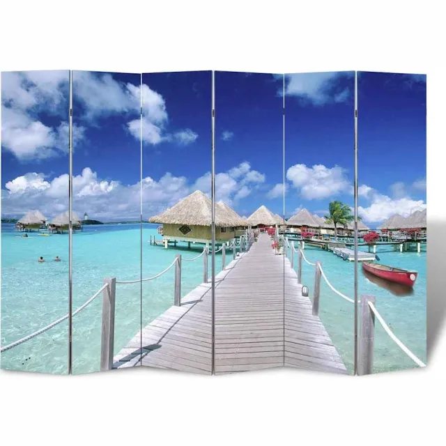 vidaXL Kamerscherm inklapbaar strand 217x170 cm Meerkleurig