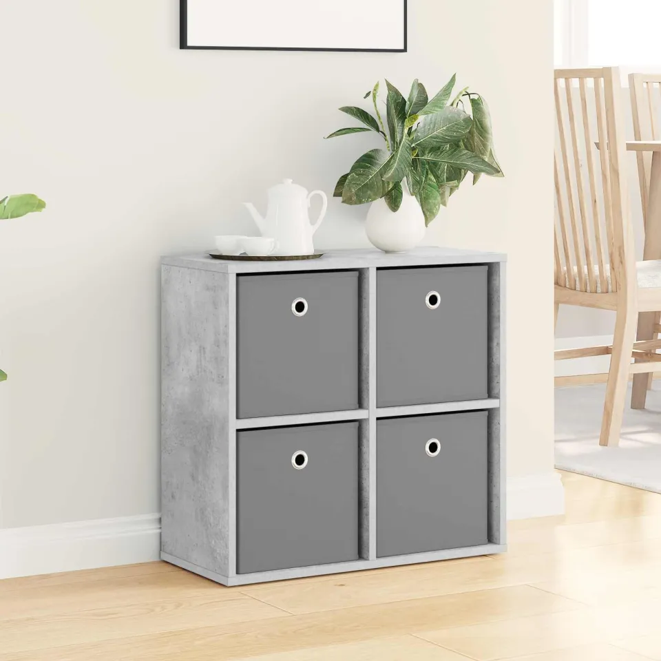 vidaXL Dressoir Beton Grijs 59,5 x 27 x 57 cm, foto 4
