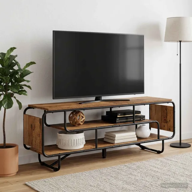 vidaXL TV-standaard 140 x 36 x 45 cm Oud hout Bewerkt hout Bruin