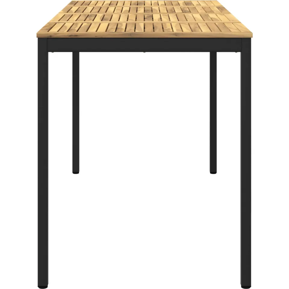 vidaXL Tuinbar Tafel NAARDEN Whitewash en zwart 180 x 88,5 x 105 cm, foto 4