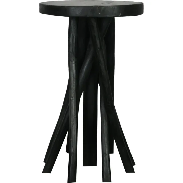 Dijk Natural Collections DKNC - Tafel Massah - Teakhout - 28x28x48cm - Zwart