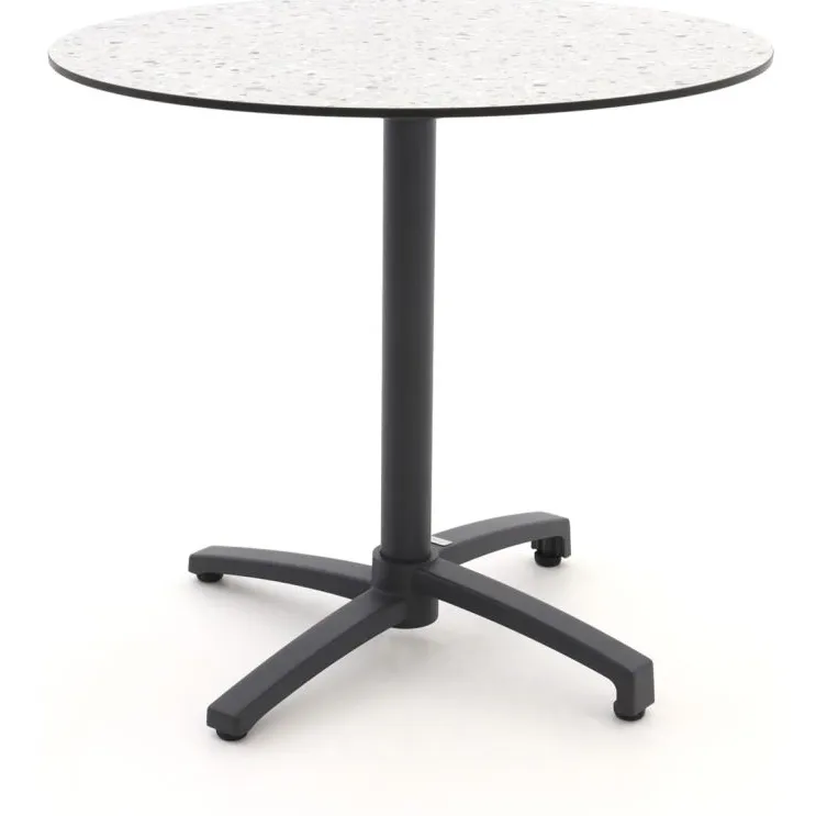 Bellagio tuinmeubelen Bellagio Canzo klaptafel ø80cm (h:73cm) grijs, foto 4