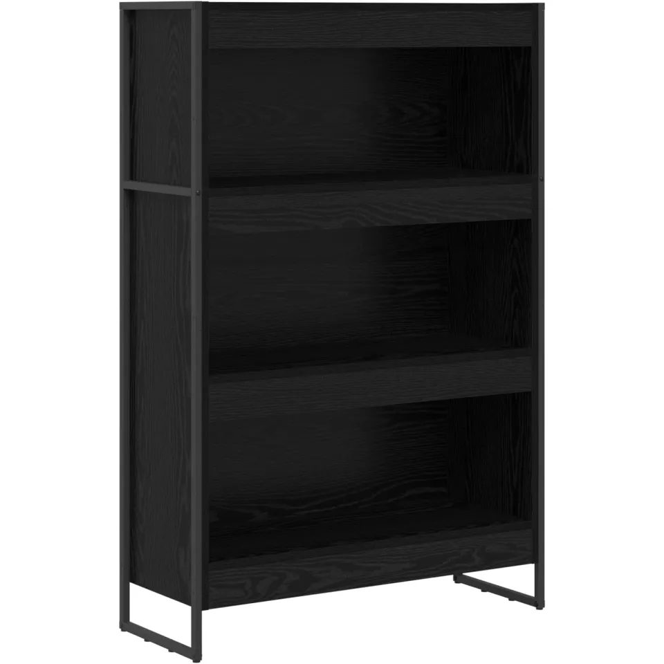 vidaXL Boekenkast 80 x 30 x 121 cm Bewerkt hout Zwart Eiken, foto 3