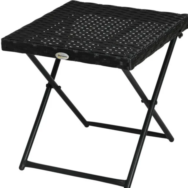 Zenzee Tuintafel - Bijzettafel - Tuinmeubelen - Tafel - Tafeltje - Klaptafel - Zwart - 40x40x40 cm
