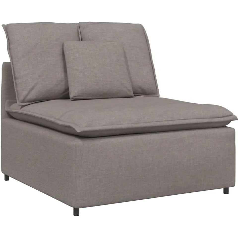 vidaXL Modulaire bank met kussens stof taupe, foto 4