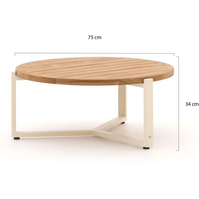 Apple Bee Monaco lounge tuintafel ø 75cm (h: 34) bruin, foto 2