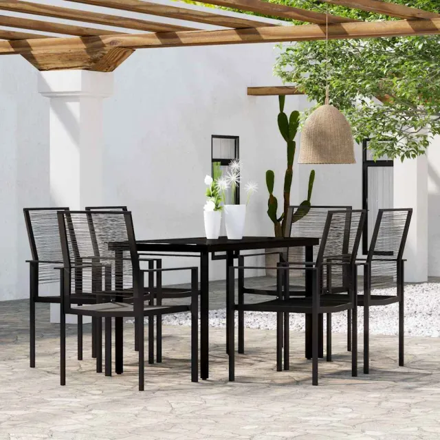 vidaXL 7-delige Tuinset zwart, foto 2