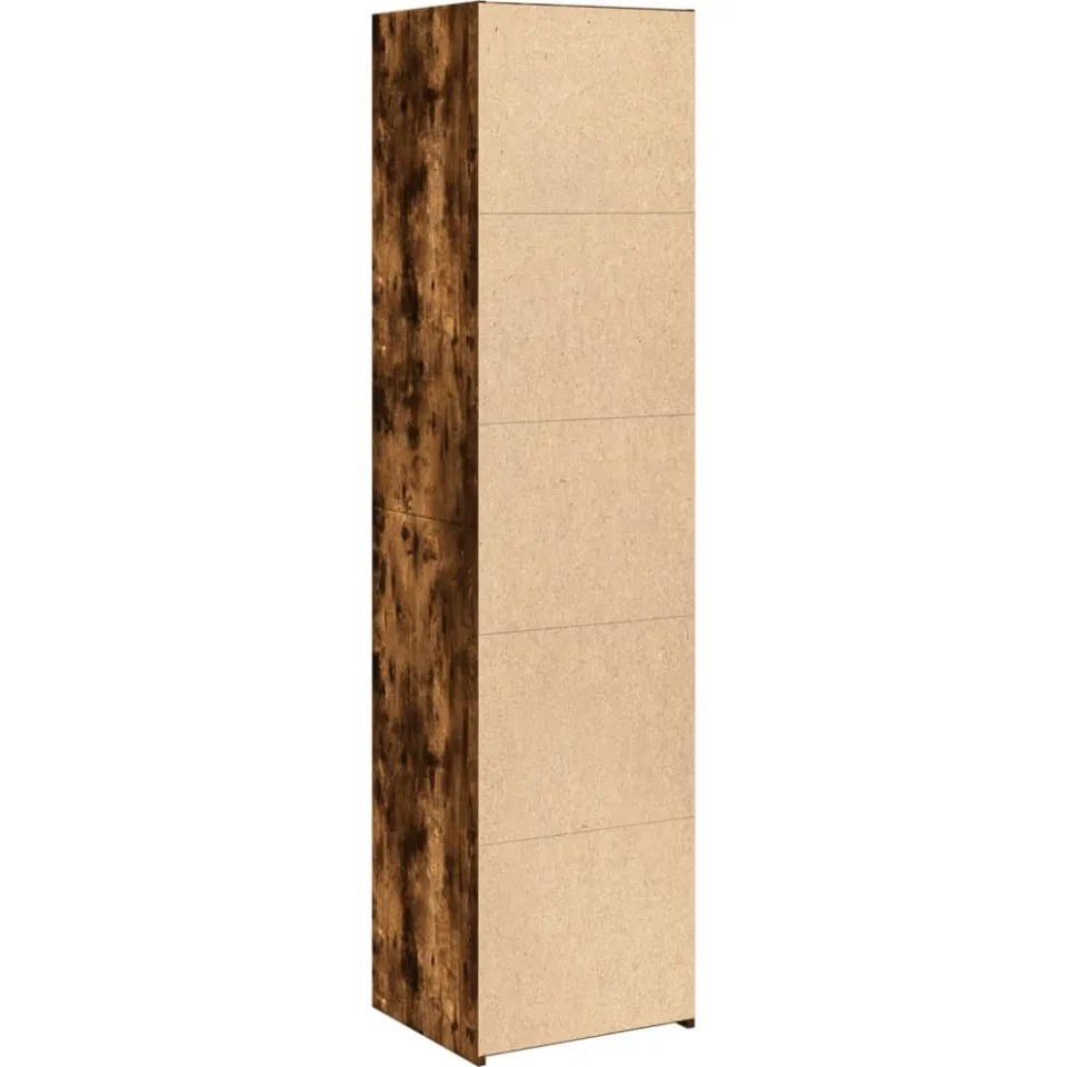 vidaXL Hoge kast 45x41x185 cm bewerkt hout gerookt eikenkleurig, foto 3
