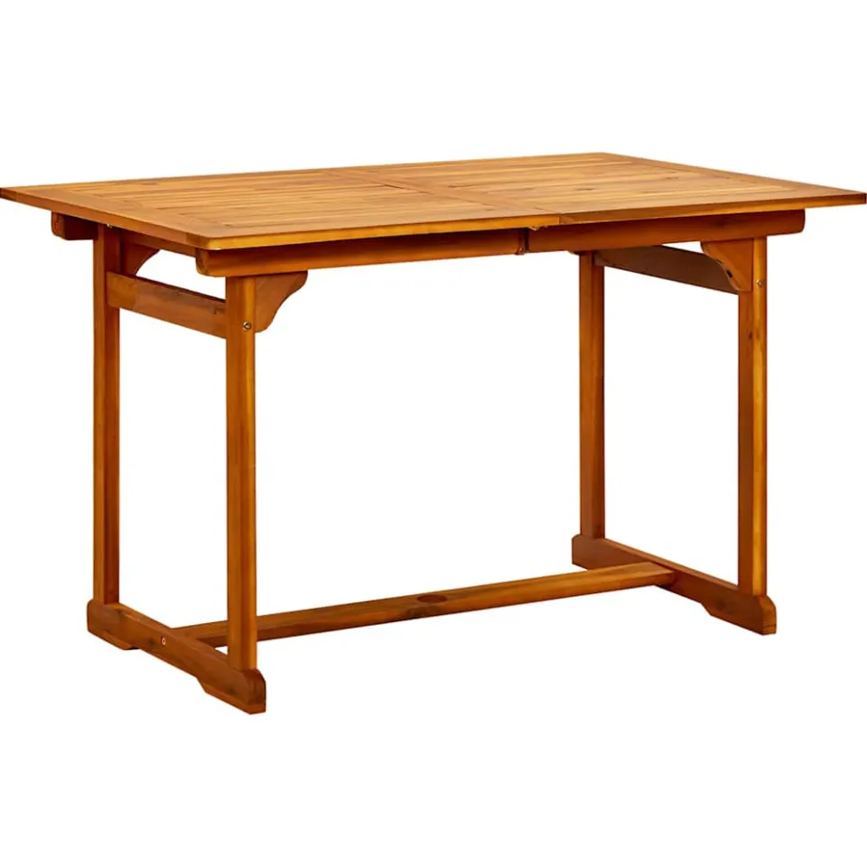 vidaXL Tuintafel (120-170)x80x75 cm massief acaciahout bruin, foto 3