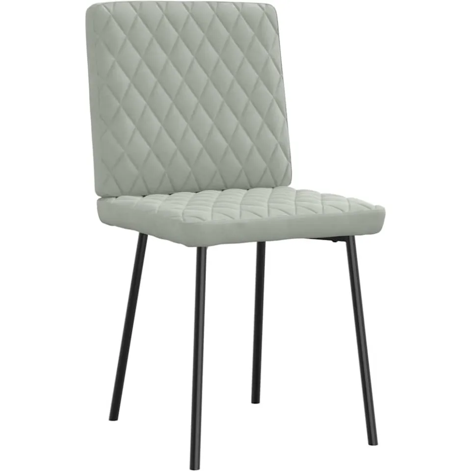 vidaXL Eetkamerstoelen 4 st fluweel lichtgrijs
