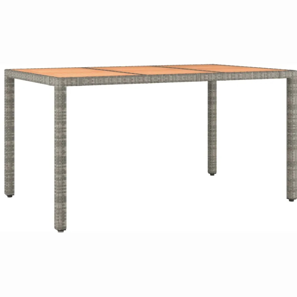 vidaXL 7-delige Tuinset met kussens poly rattan grijs, foto 4