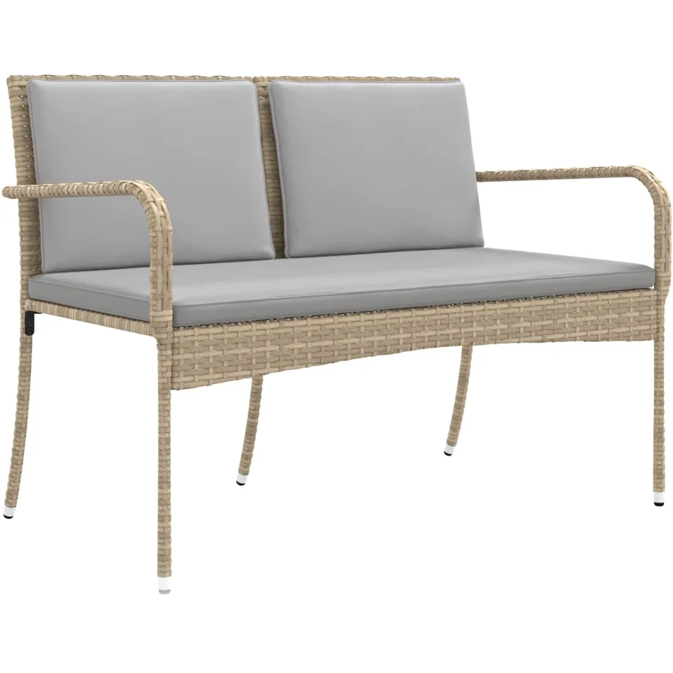 vidaXL Tuinset Beige poly rattan, foto 4