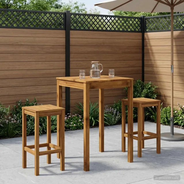 vidaXL Tuinbar Tafel LAREN Naturel 70 x 68,5 x 105 cm, foto 2