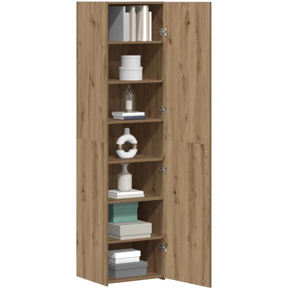 vidaXL Hoge kast Artisan Eiken 45 x 42,5 x 185 cm Bruin