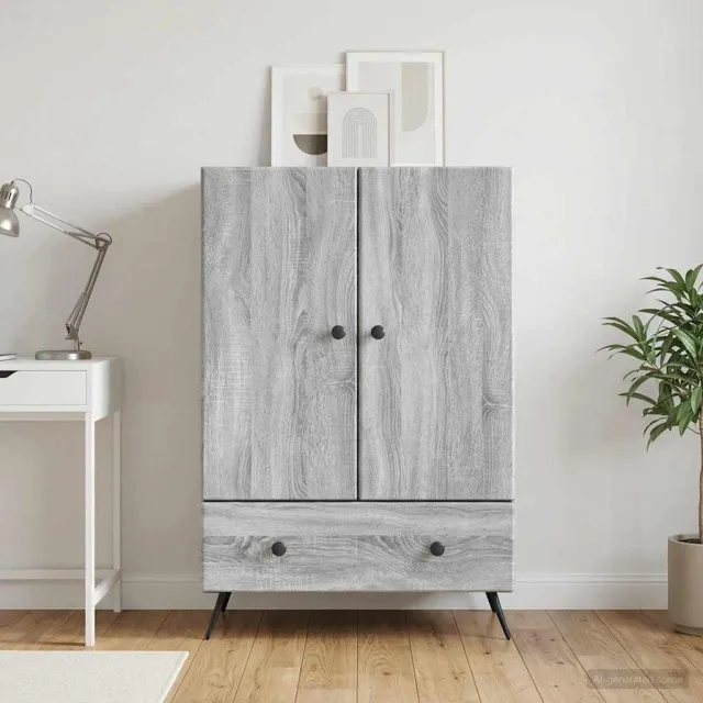 vidaXL Dressoir Grijs sonoma 66 x 34,5 x 95 cm Bewerkt hout, foto 2