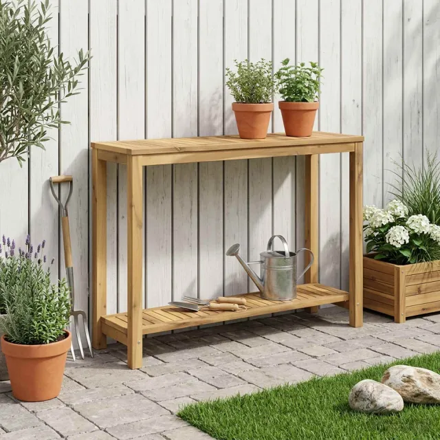 vidaXL Tuin Console Tafel Witgewassen 108,5 x 35 x 75 cm, foto 2