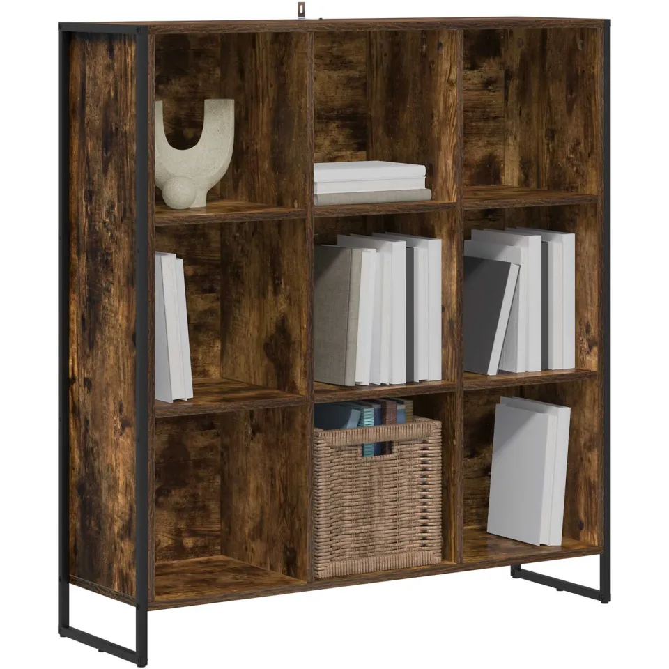 vidaXL Boekenkast Rook Eik 99,5 x 30 x 108 cm Bewerkt hout Bruin