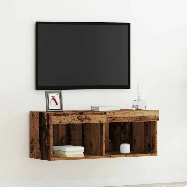 vidaXL Tv-meubelset 80 x 30 x 30 cm Oud hout Bewerkt hout Bruin