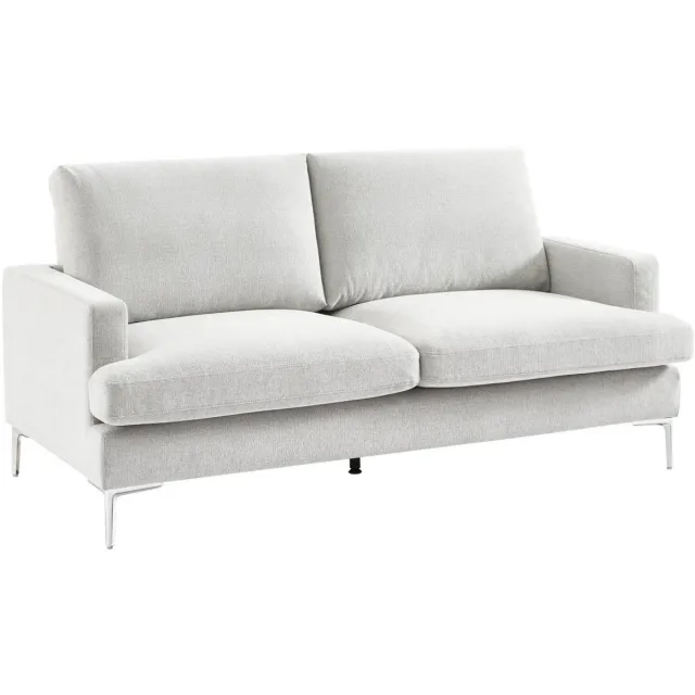 sweeek Bank 3 zitplaatsen in stof l 173 x b 90 x h 89cm - hans Gebroken wit