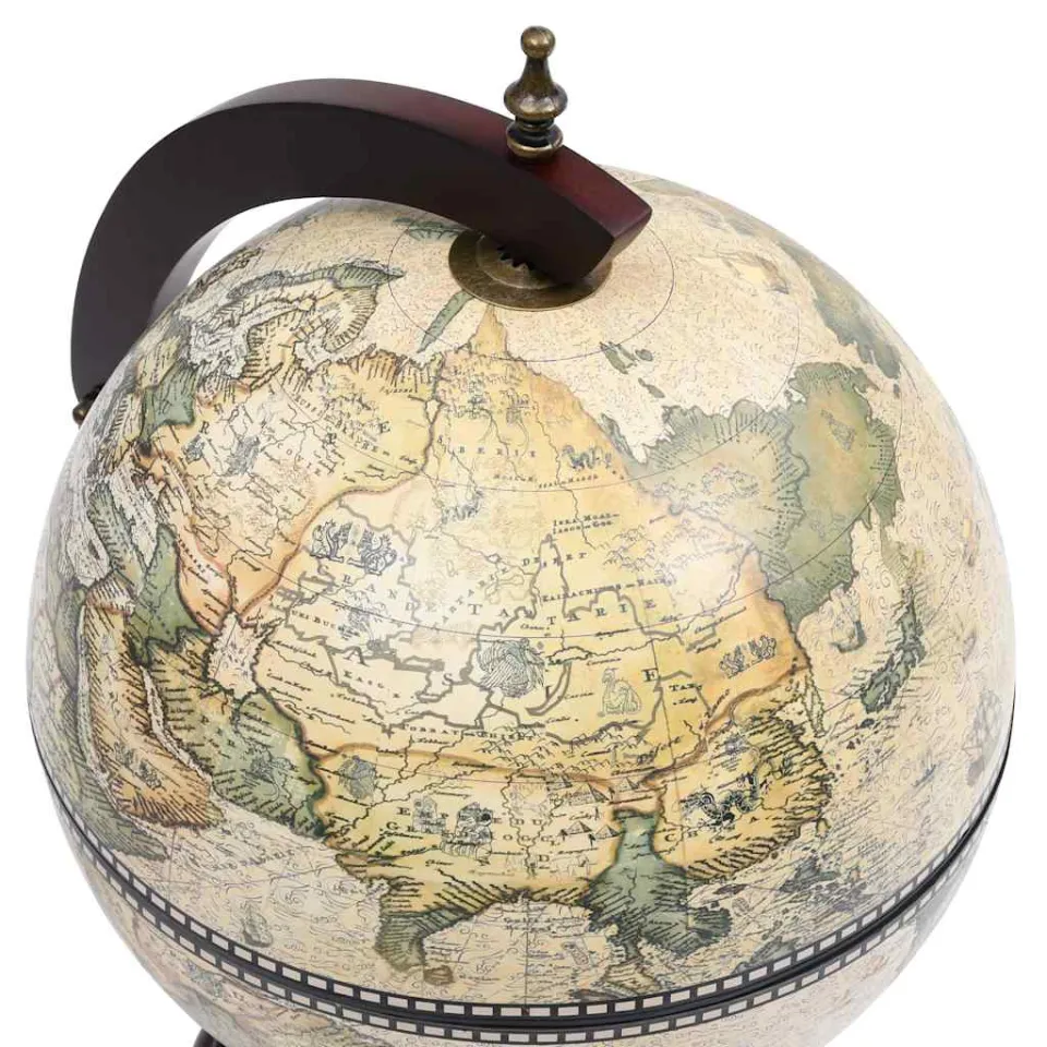 vidaXL Globebar tafelmodel eucalyptushout groen, foto 4