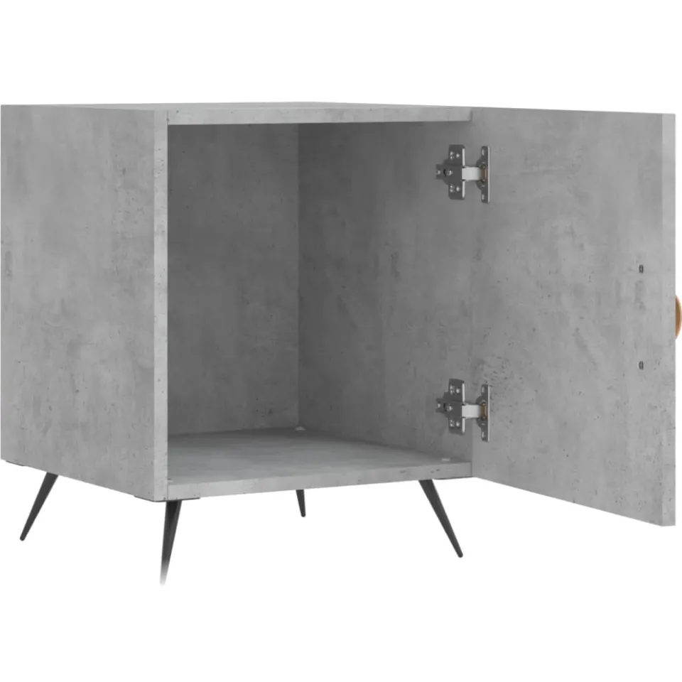 vidaXL Nachtkastjes 2 st 40x40x50 cm bewerkt hout betongrijs grijs
