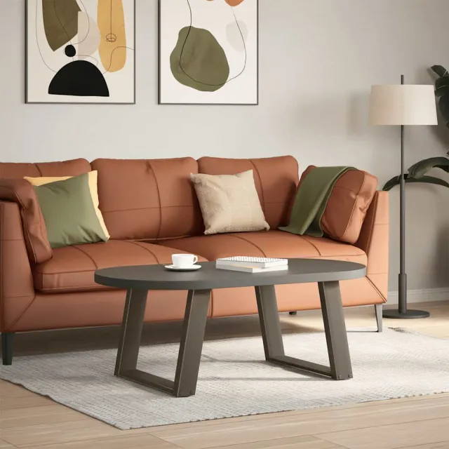 vidaXL Salontafelpoten 2 st U-vormig 60x(42-43) cm staal naturel Bruin