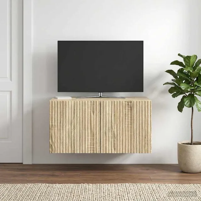 vidaXL Wandbeugel TV-kast 59,5 x 41 x 30 cm Sonoma Eiken Bewerkt hout, foto 2