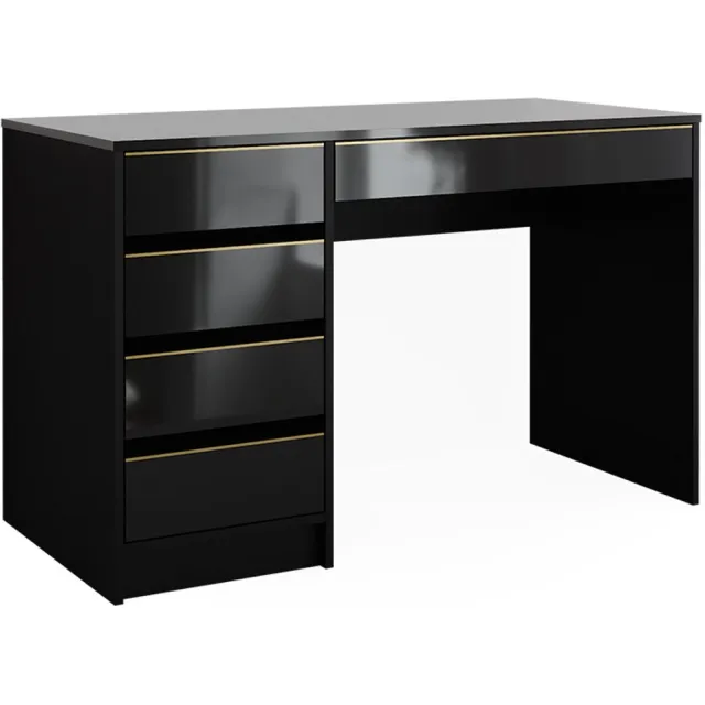 Vicco Sherry Bureau – 55 x 120 cm met laden Zwart hoogglans