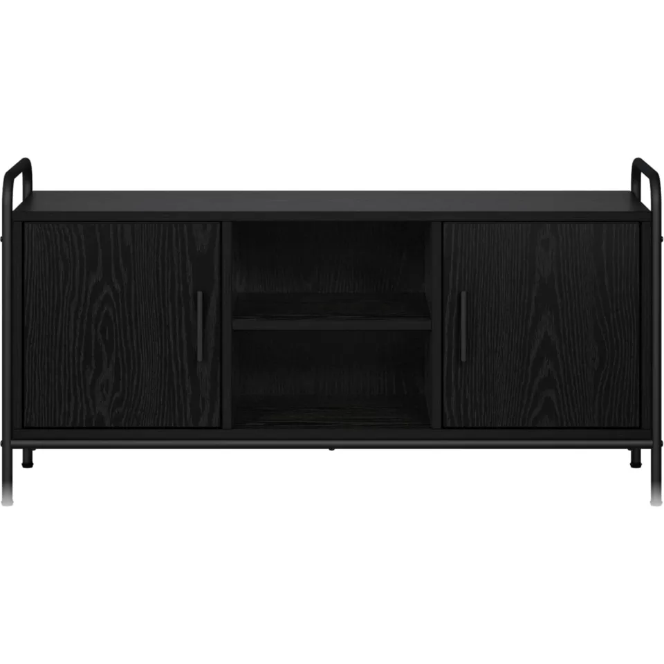 vidaXL Tv-meubel 99 x 33 x 50 cm Zwart eiken Bewerkt hout, foto 4