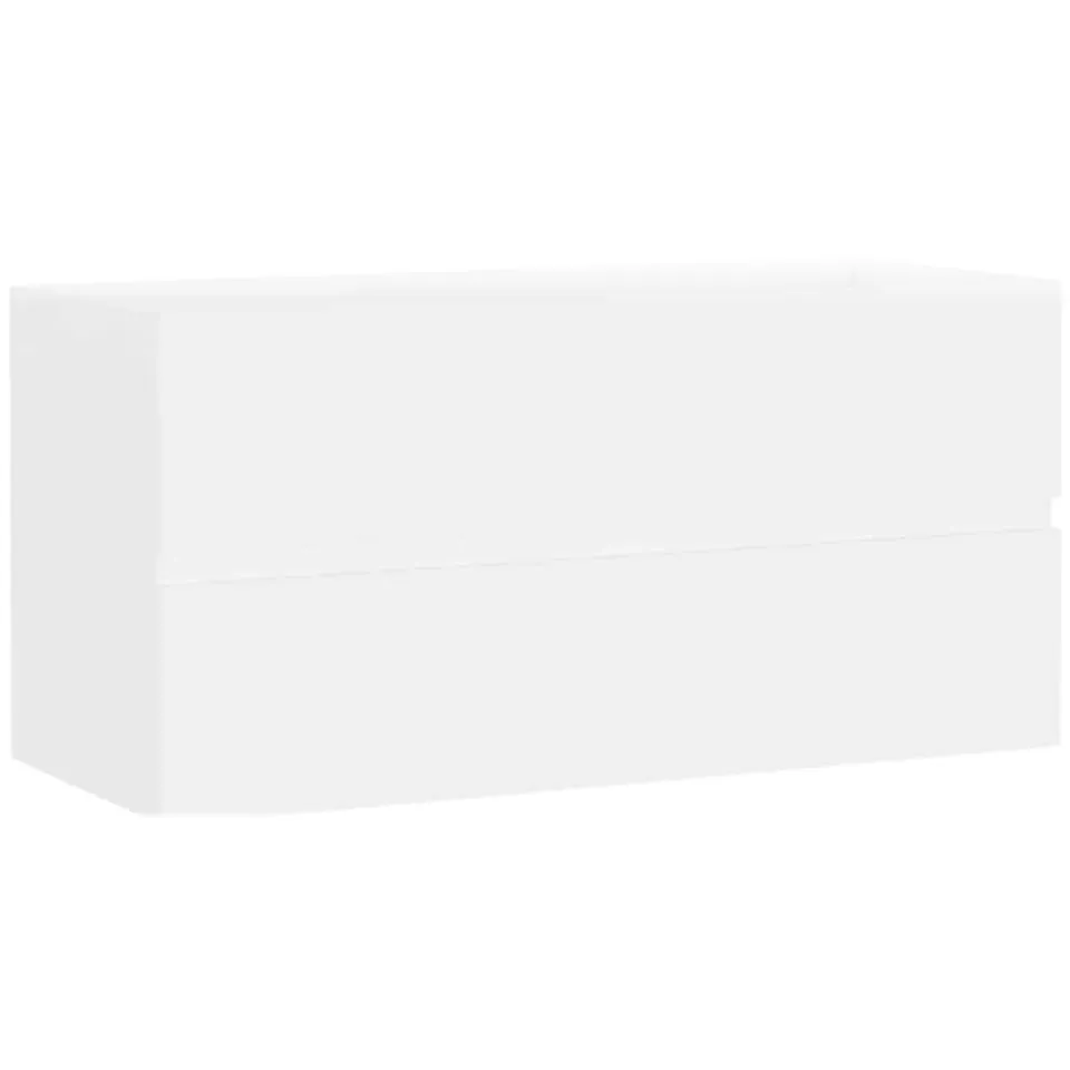 vidaXL Wastafelkast 90x38,5x45 cm bewerkt hout wit