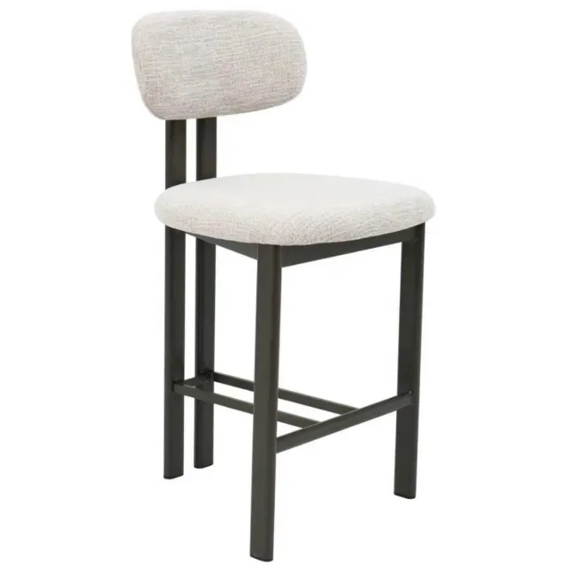 Giga Meubel Barkruk Noor - Beige/Brons - Zithoogte 75cm - Set van 2