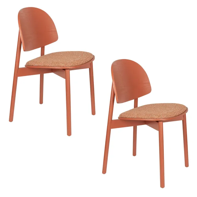 Zuiver Sunrise eetkamerstoel rood