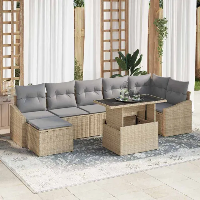vidaXL 8 st Beige