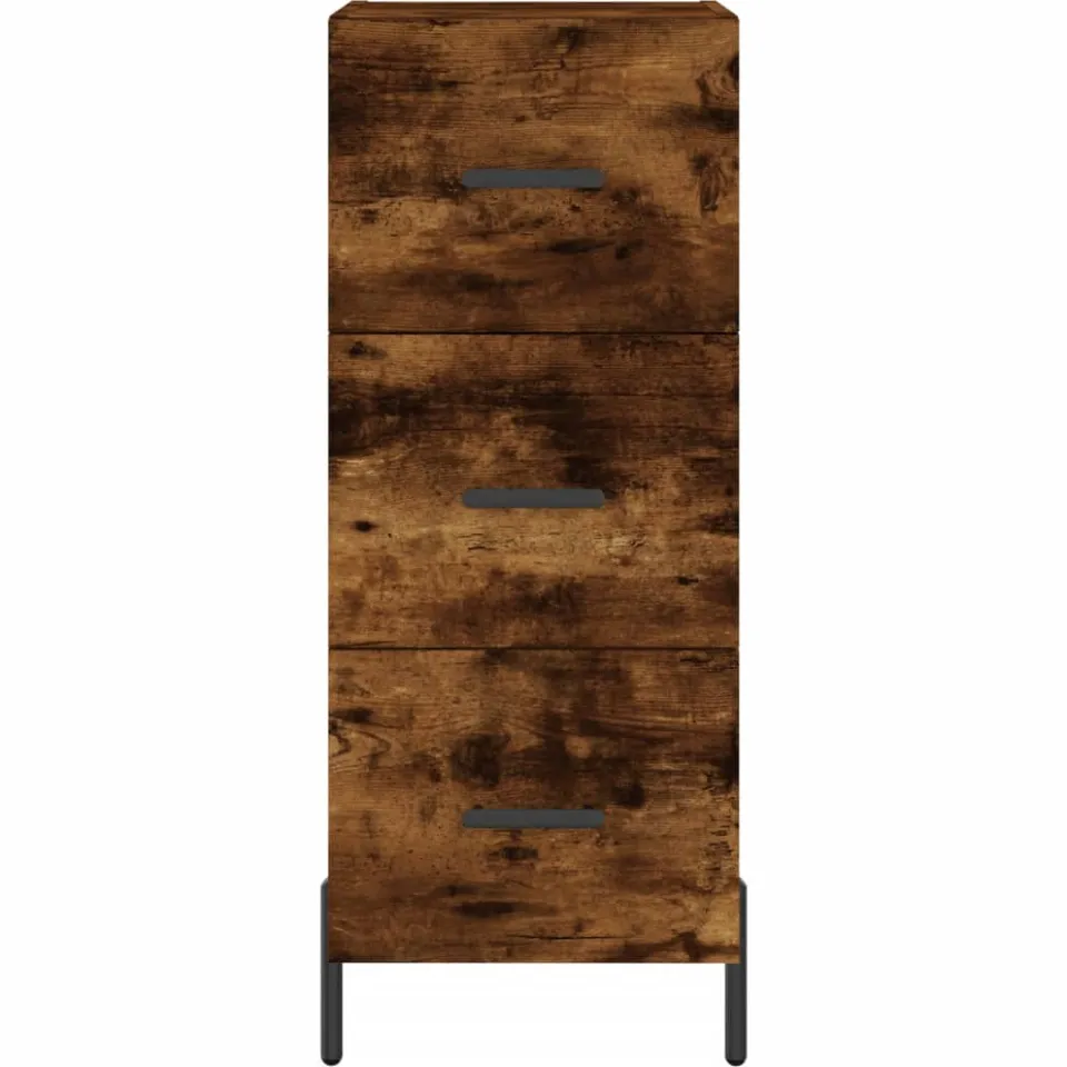 vidaXL Dressoir 34,5x34x90 cm bewerkt hout gerookt eiken, foto 4