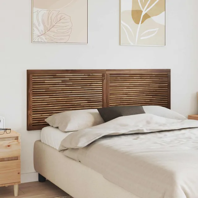 vidaXL Bed Hoofdbord Naturel Massief Teakhout Bruin