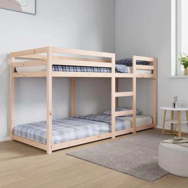 vidaXL Stapelbed massief grenenhout 80x200 cm bruin