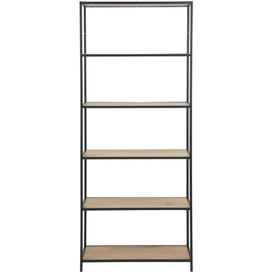 Lisomme Vic houten staande boekenkast naturel - 77 x 185 cm, foto 3