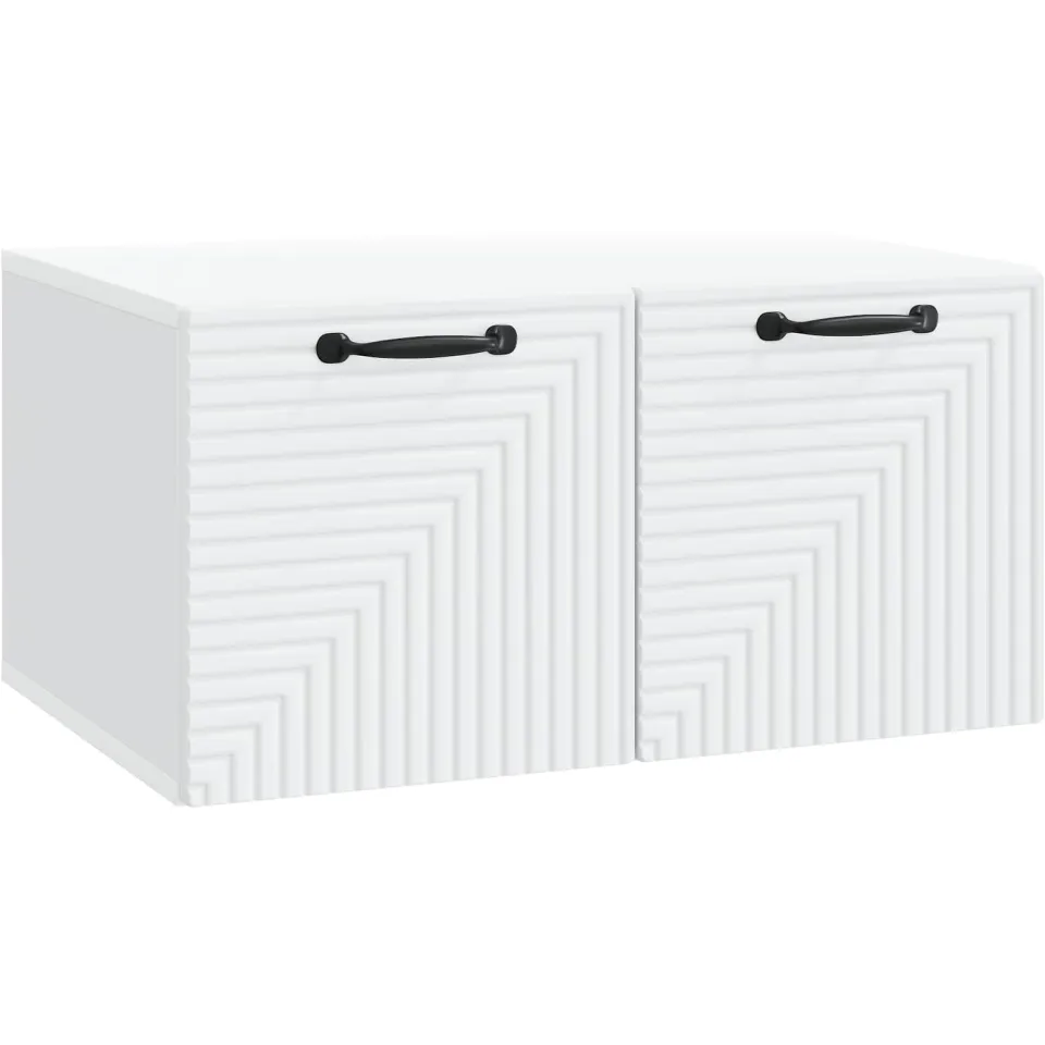 vidaXL Wandbeugel TV-kast Wit 59,5 x 41 x 30 cm Bewerkt hout, foto 3