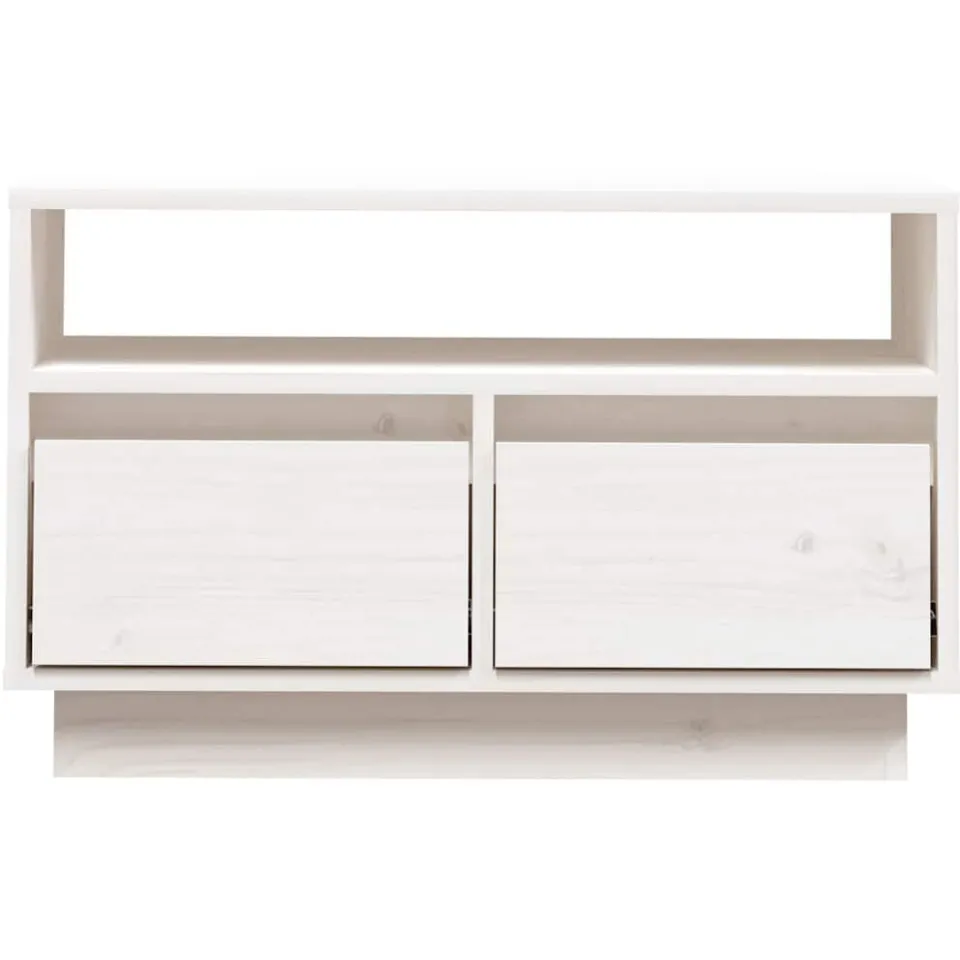 vidaXL Tv-meubel 60x35x37 cm massief grenenhout wit, foto 3