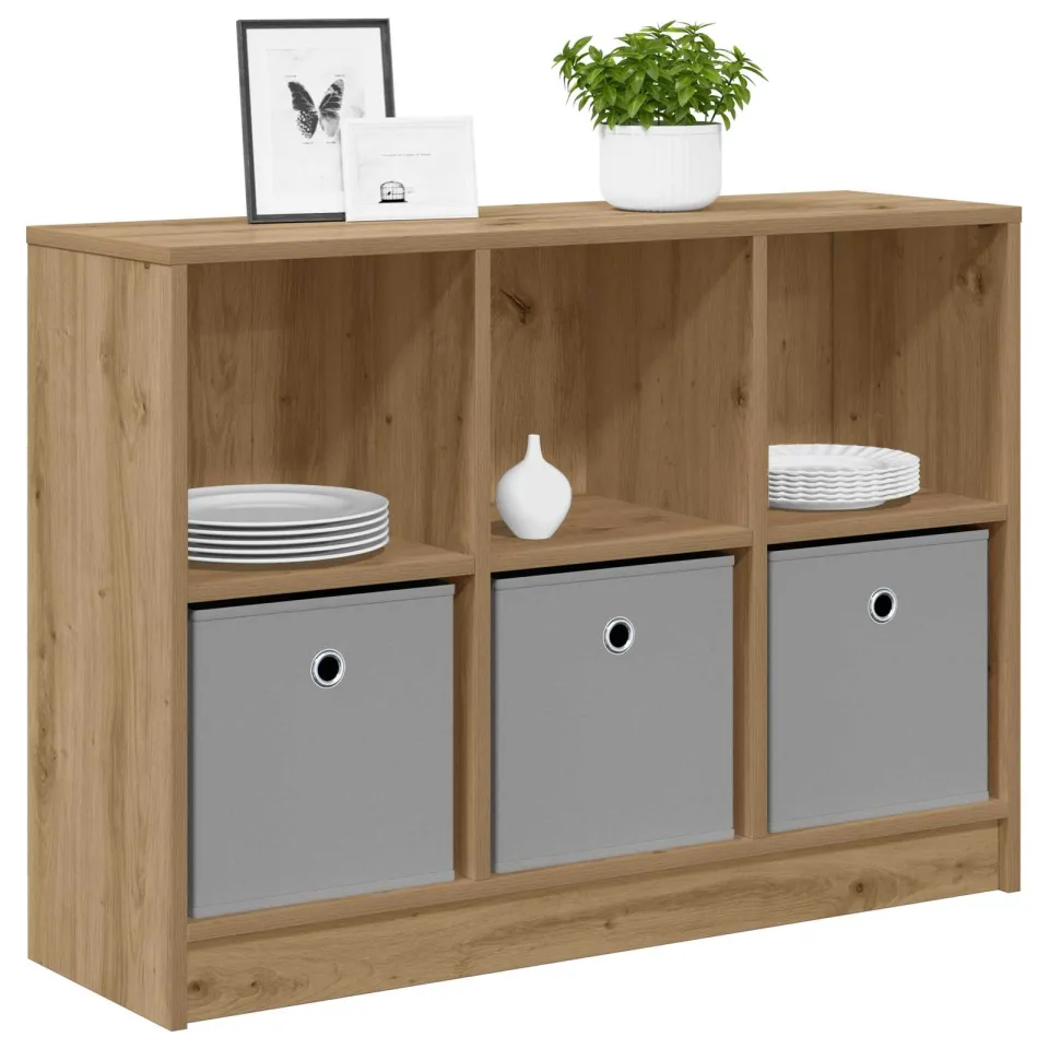 vidaXL Dressoir Artisan Eiken 88,5 x 27,5 x 63,5 cm, foto 3