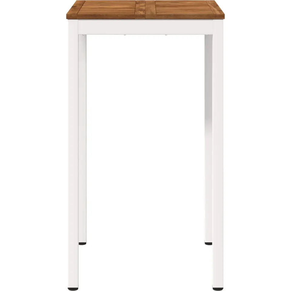 vidaXL Tuinbar Tafel NAARDEN Natuurlijk en Wit 60 x 60,5 x 105 cm Bruin