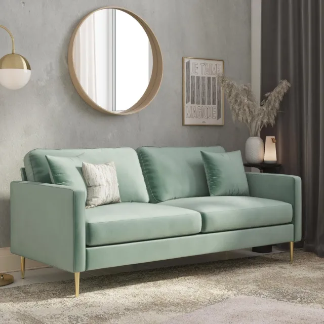 Notio Living Highland-Sofa - 3-zits - Groen Fluweel