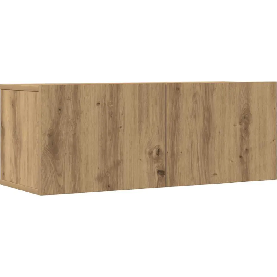 vidaXL 7-delig Tv-meubelset wandmontage bewerkt hout artisanaal eiken, foto 3