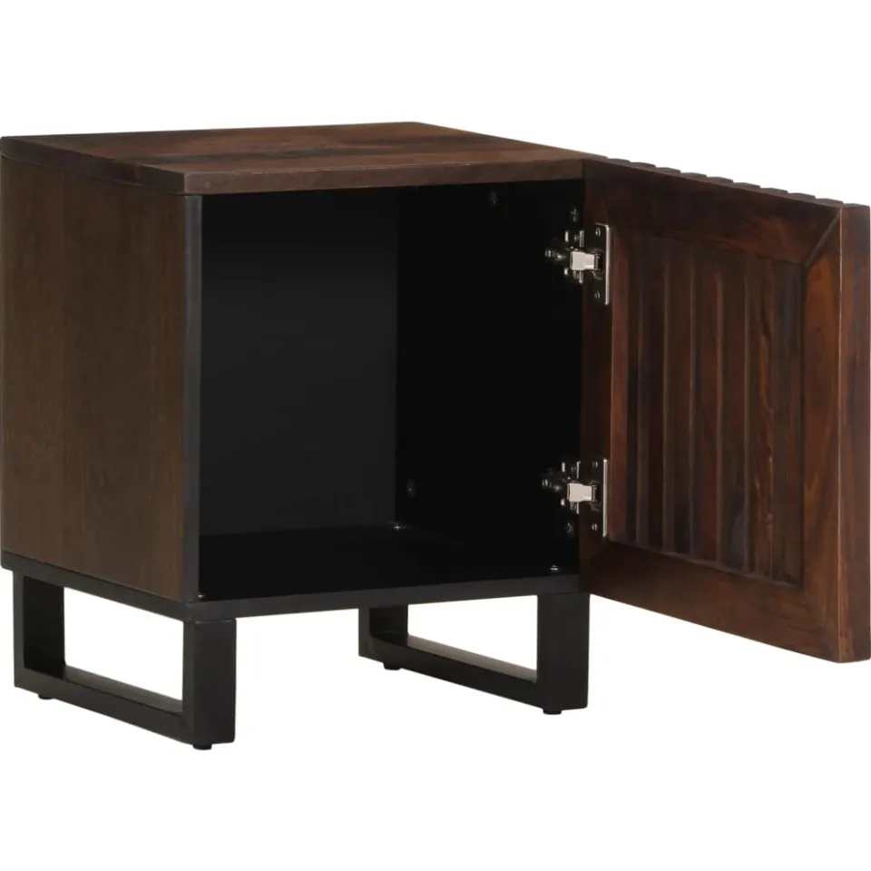 vidaXL Nachtkastjes 2 st 40x34x46 cm massief mangohout bruin, foto 3